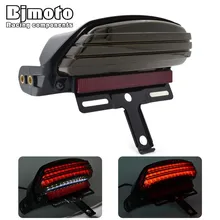 Per Harley Davidson Dyna FXDF Fat Bob 2008-2017 Moto Fumo Tri-Bar Parafango Posteriore della Coda del Freno LED illuminazione della lampada staffa di montaggio