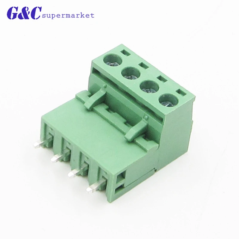 

5Pcs KF2EDGK KF-4P 4PIN Right Angle Plug-in Terminal Connector 5.08mm Pitch