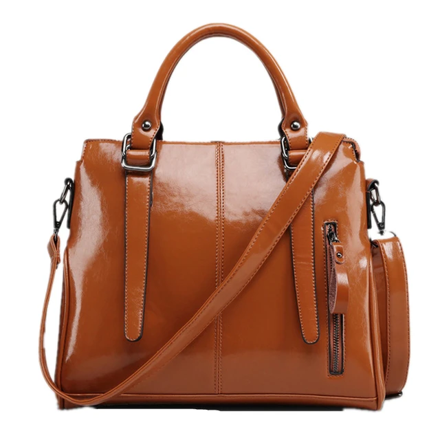 Soft Solid Pu Pvc Patent Leather Ping Beige Orange Tote Soft Solid Pu Pvc Patent Leather Ping Beige Orange Tote Handbag Woman S