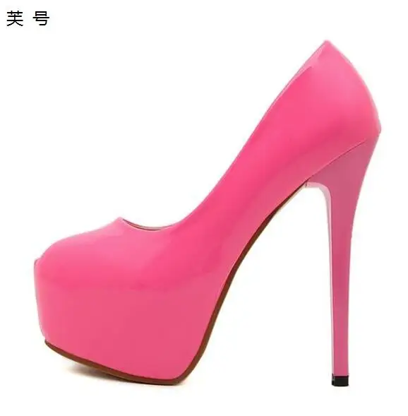 

2018 Female Shoes Fashion Sexy Wedding Bride Shoes Women pumps Platform Shoes Shallow Single Shoes Ultra High Heels 14CM Pumps