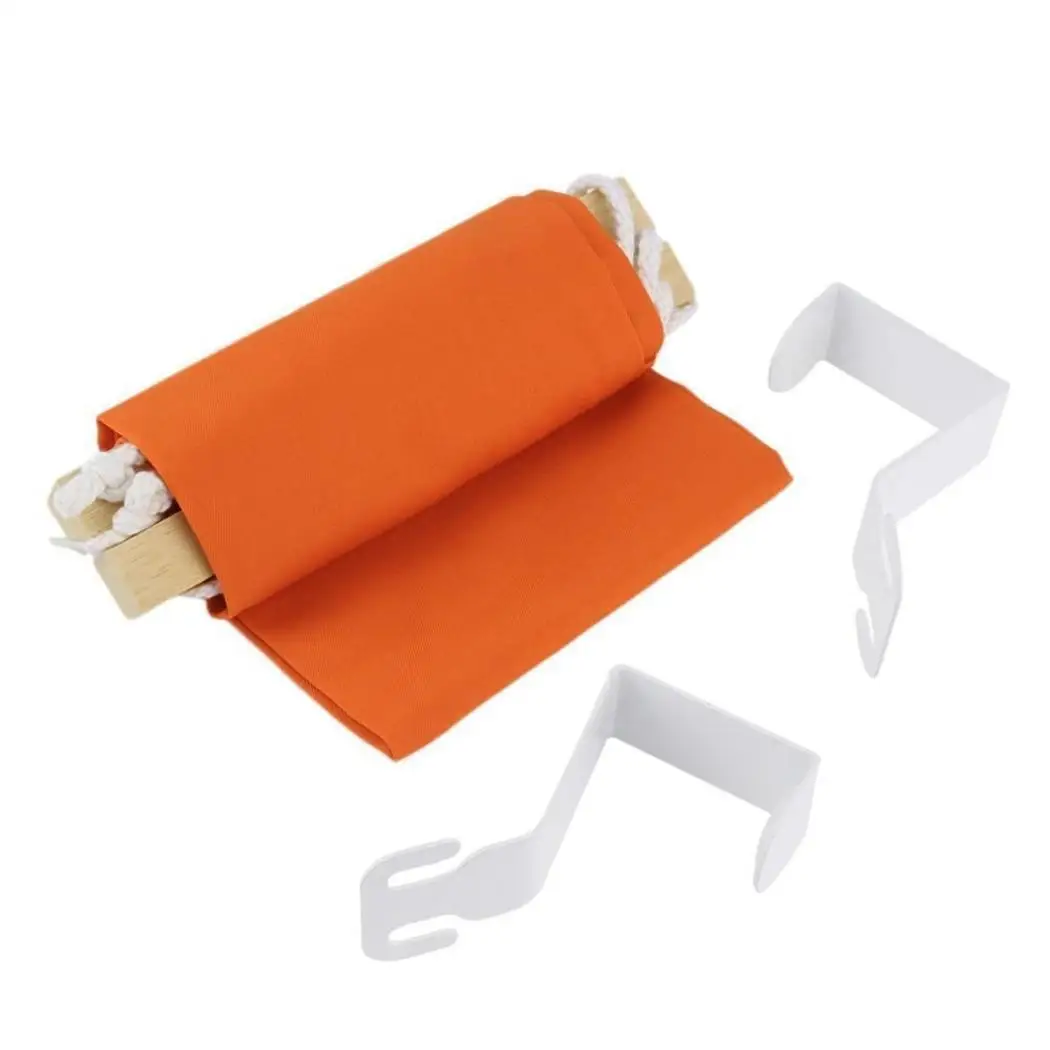 

Portable Durable Telescopic Adjustable Office Foot Office, Home Rest Orange, Black Hammock