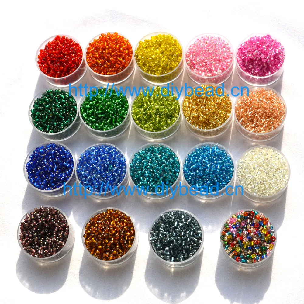 20g Jewelry Making Small Glass Seed Spacer Beads Multi Colors 2MM Round