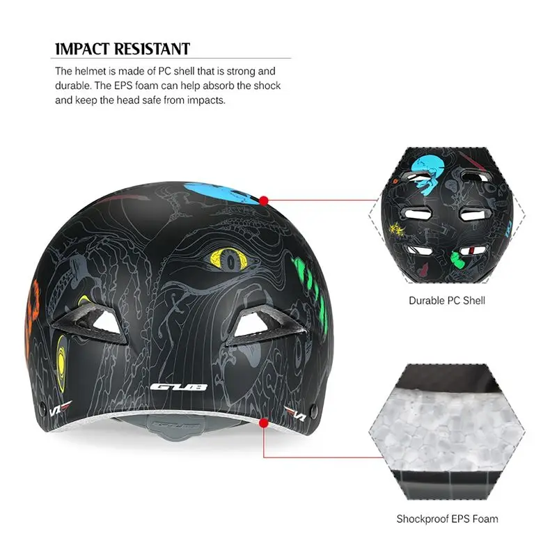 GUB взрослых Велоспорт Шлем Ourdoor мульти-Спорт катание скалолазание скутер защитный шлем безопасности Защита головы черный
