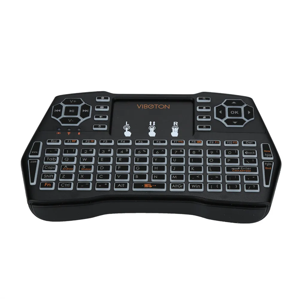 

VOBERRY Viboton I8 Plus Miniature Backlight Wireless Keyboard Portable Touchpad Mouse Portable Silica Gel