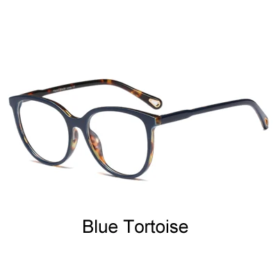 Ralferty, качественная оправа для очков, женские элегантные простые очки, женские оптические оправы для близорукости, без градусов, очки F95157 - Цвет оправы: Blue Tortoise