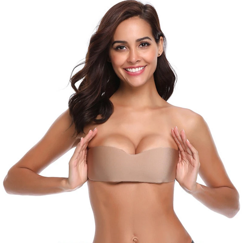 Silicone Bralette Strapless Breast Lift Tape - Women's Push Up Adhesive Boob Lift Nipple Cover Pasties for Invisible Freedom image 4