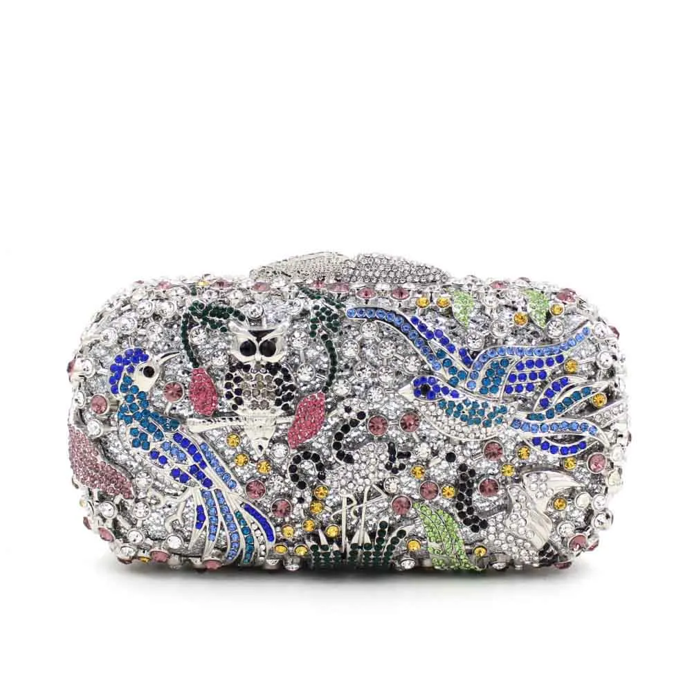 New Desigen Women Evening Bags Ladies Diamond Crystal Purses Female Zoo