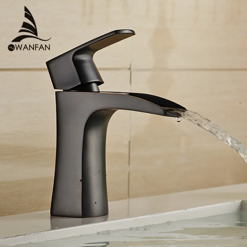 أسود النحاس شلال حمام حوض صنبور حوض الحنفيات صنبور وحيد مقبض سطح مربع الغرور بالوعة خلاط صنابير المياه LH-16960 أسود النحاس شلال حمام حوض صنبور حوض الحنفيات صنبور وحيد مقبض سطح مربع الغرور بالوعة خلاط صنابير المياه LH-16960