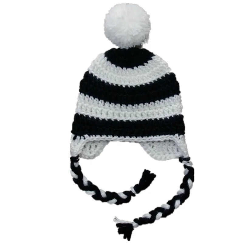 white toddler winter hat