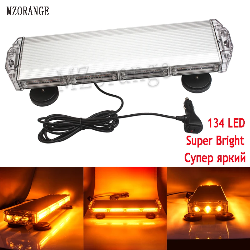 

MZORANGE 1 Set 12V-24V Warnning Lightbar Led Emergency Lights Police Ambulance Strobe Light Flashing Lamp Magnet Basic Amber