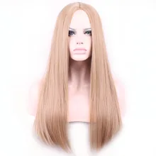 68cm Fashion Sexy Long Natural Straight Central Parting Full Wig Womens Wigs Girl Gift