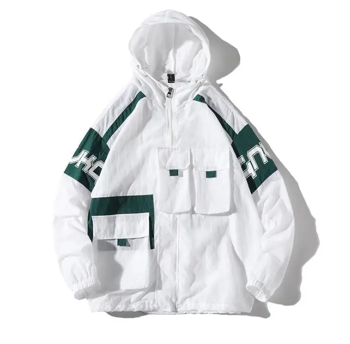 

yizlo oversize jacket windbreaker men summer rashguard jackets Zipper cardigan coat drop shipping