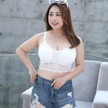 Красивая женщина кружева большой размер завернутый грудь без стального кольца Регулируемый ремень утолщаются груди Pad бюстгальтер, украшенный лепестками