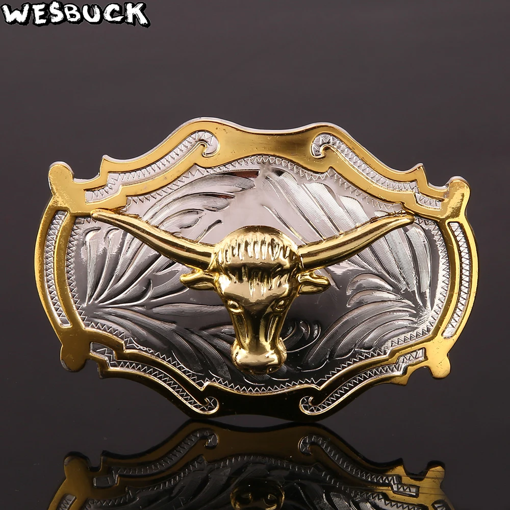 WesBuck Brand Blank Retail Western Cowboy belt buckle Animal Taurus