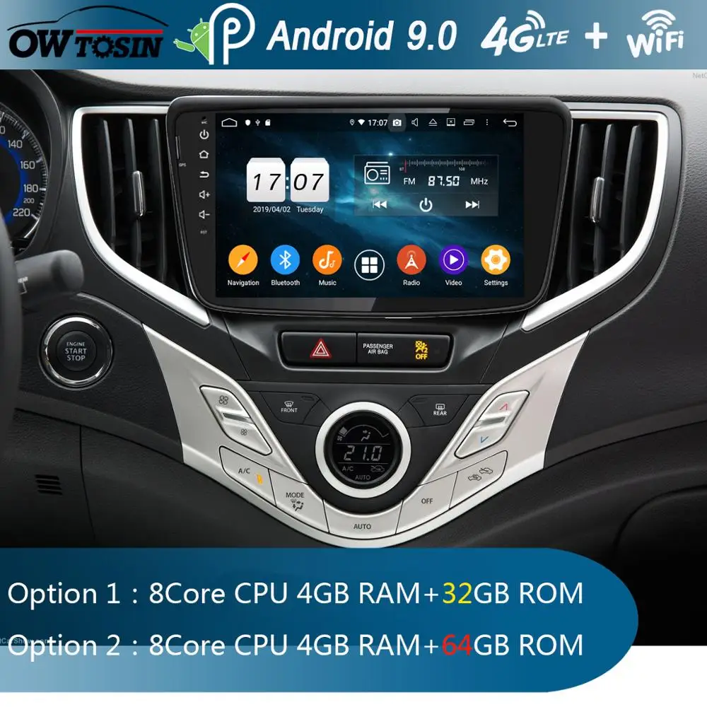 

8" IPS Android 9.0 Octa 8 Core 4GB RAM+64GB ROM Car DVD Radio GPS For Suzuki Baleno 2016 2017 2018 DSP CarPlay Parrot BT Stereo