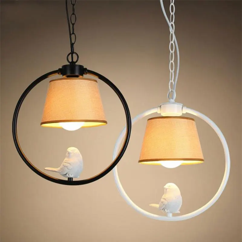 

America country single head bird pendant lamp E27 Pastoral style retro lamps restaurant corridor dining room pub cafe chandelier