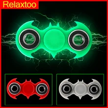 Бэтмен рука Spinner световой три Непоседа счетчик светящиеся свет в темноте палец spiner стресс Куба фокус СДВГ EDC анти-стресс игрушки