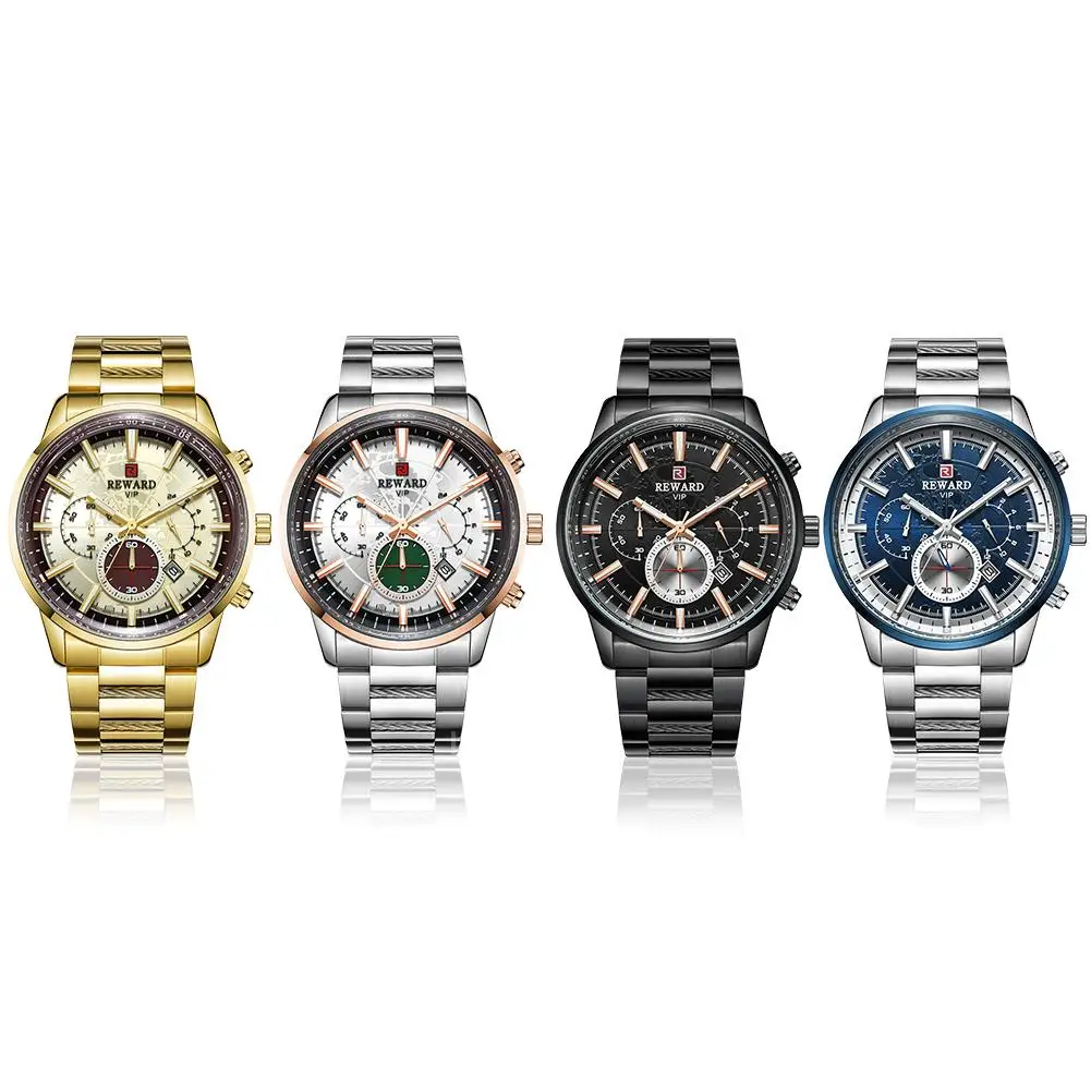 

Waterproof Men's Watch Six-Pin Multi-Function Male Watch Quartz Calendar Watch Steel Strap Watch