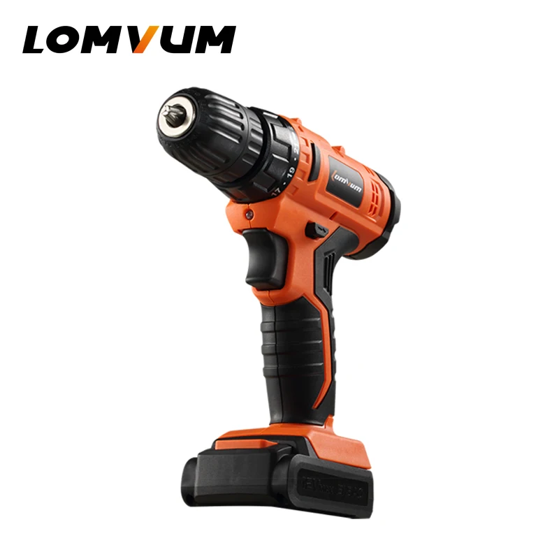 

LOMVUM 12V Cordless Drill Rechargeable Lithium/ Li-ion Battery Electric Drill household screwdriver