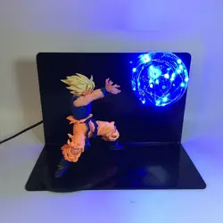 Dragon Ball Z Супер Saiyan Сон Гоку светодиодная световая игрушка Dragon Ball Сон Гоку светодиодный светильник рисунок Жуэ Дисплей детские игрушки