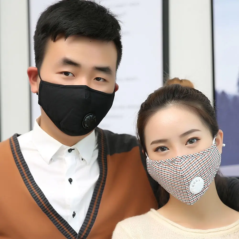 Моющаяся маска из хлопка для лица респиратор для рта PM 2,5 активированная угольная маска пылезащитный модный лыжный фильтр для лица против