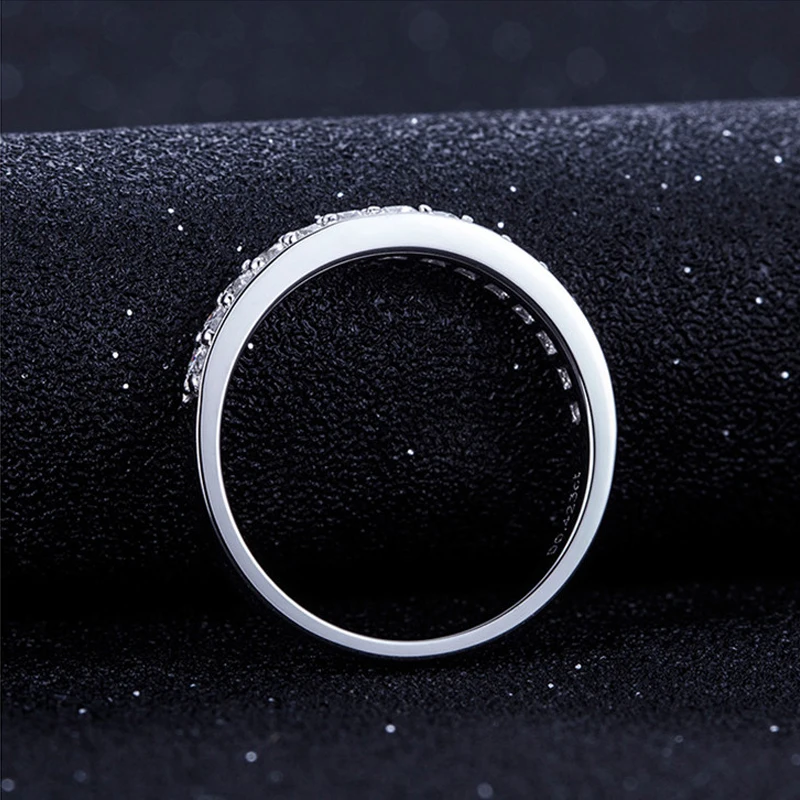 Antique 585 white gold Color jewelry Wedding Bands midi finger Engagement women Crystal wedding rings for women vintage DR147 (3)