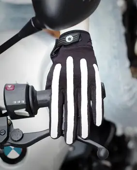 

New arrival Motorcycle Urban NeoRetro Leather Mesh Protector Glove scooter Cafe Bobber Glove Touch Screen
