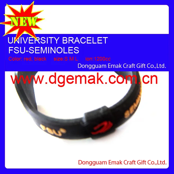 2011 Newest hot American University bracelet college bracelts bands bracelet/wristbands -FSU-SEMINOLES | Украшения и аксессуары