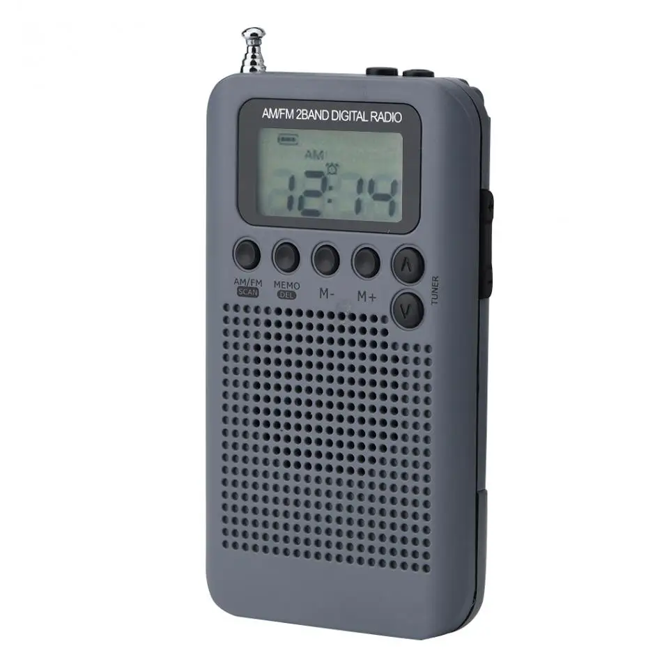 Портативное радио FM/AM цифровой портативный мини приемник 2 диапазона 8UV стерео радио Цифровая настройка радио карманное радио