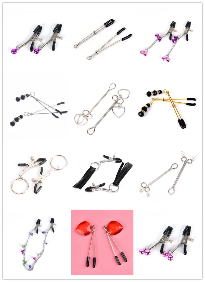 Nipple Clamps With Metal Chain Sex Slave Bdsm Milk Clip Breast Clip For Women Couples Exotic Accessories Flirt Nipple Clamps