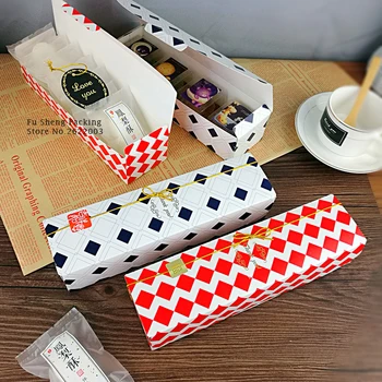 

23.5*6.2*5cm Cookie Package Corrugated Kraft Cake Box Chocolate Cake Muffin Biscuit packaging gift Box 100pcs/lot