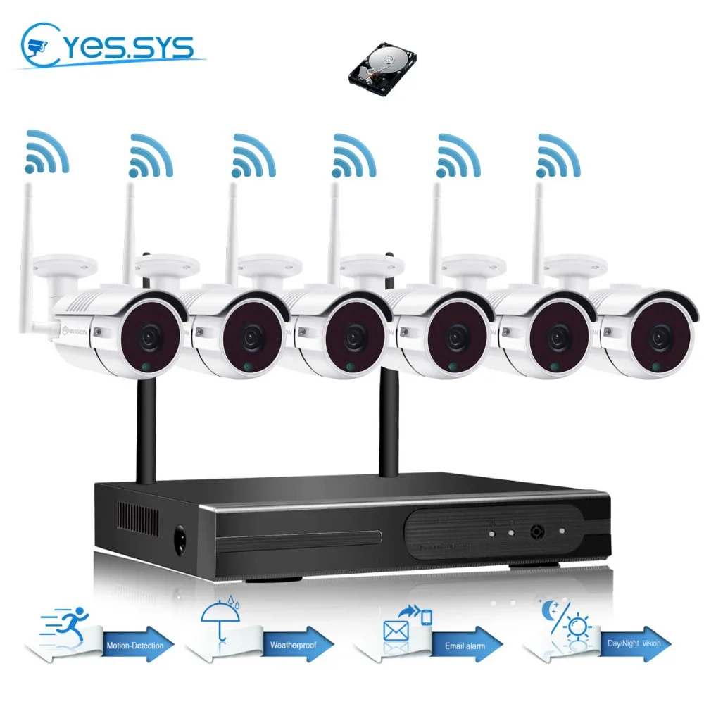 Eyessys 4/8CH 1080 P Беспроводной NVR CCTV Системы Wi Fi 4/6/8 шт. 960 водонепроницаемый P2P Пуля IP