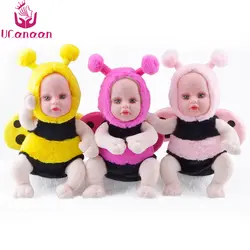 UCanaan/35 см Плюшевые игрушки 3 цвета открытые глаза куклы-пчёлы Reborn Baby Kawaii Brinquedos нанокукла для детей подарок детские игрушки