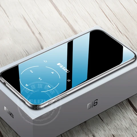 Alto-falante com Rádio Gravador de Voz Leitor de Vídeo Ruizu Novo Metal Bluetooth Mp3 Player Bulit-in fm Portátil E-book D16 8g