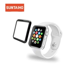 Suntaiho 4D Full gel glass film for Apple Watch 44 /42/40/38 mm Full Cove Screen Protector for Apple Series watch 4/3/2 Film