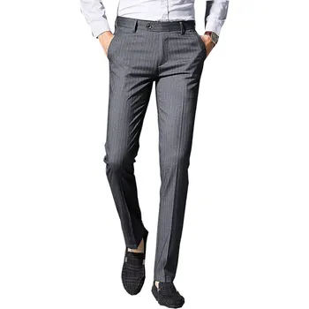 

Men's Casual Pants Korean Trend Slim Feet Pants 2018 Youth Fashion Thin Men's Striped Pants Size 29- 33 34 35 36 38