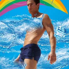 Однотонные мужские купальные костюмы горячие летние крутые мужские передние карманы одежда для плавания Шорты спортивные удобные мужские пляжные Боксеры плавки