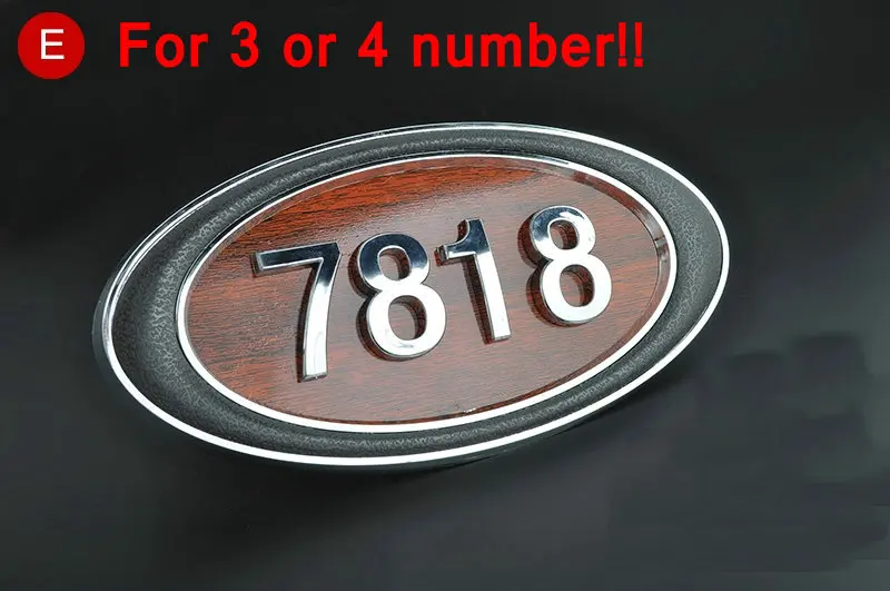 CE ISO номер дома в стиле ретро Brone как ворота номер 3 до 4 номера индивидуальные двери плиты квартиры отель - Цвет: E