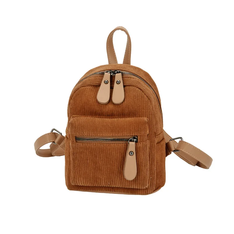 

Mnee Women Backpack 2018 Polyester-Cotton Shoulder Bag with Durable Leather Back Designer Back Pack Small Bagpack Female