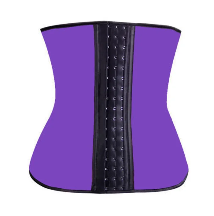 Латексный корсет для талии, для женщин, для похудения, для тела, Формирователь талии, корсеты для похудения, облегающее белье, Корректирующее белье, пояс для коррекции фигуры - Цвет: purple