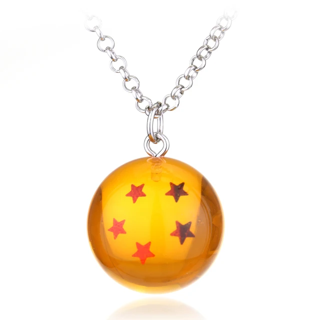 Movie Jewelry Necklace Plastic Pendant Anime Dragon Ball Z Orange pvc 1