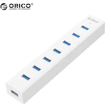 ORICO 7 Порты и разъёмы USB3.0 концентратора ЕС Plug с 5 В Адаптеры питания SuperSpeed USB3.0 5 Гбит/с быстро Трансмиссия