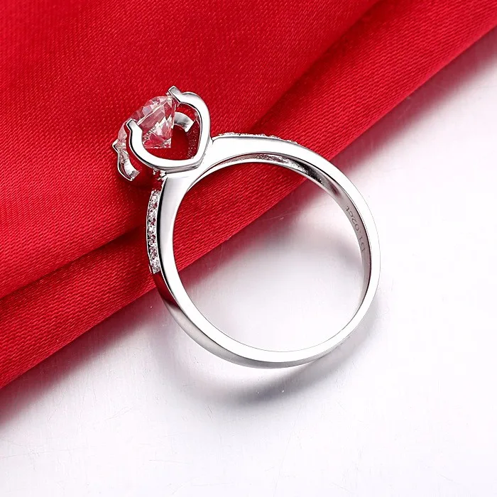 YINHED кольцо из белого золота с печатью, 18krgp, обручальные кольца для Для женщин Роскошные 9 мм SONA, имитация CZ Diamant Обручение кольцо ZR203