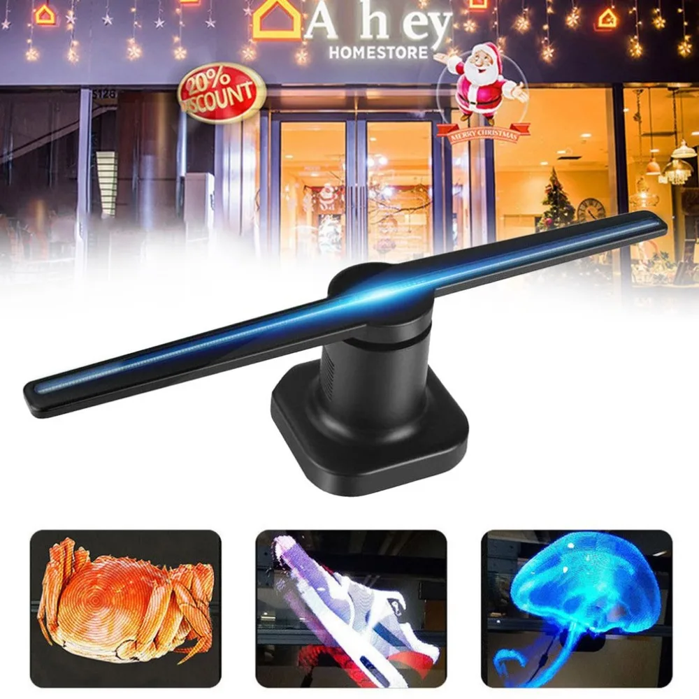 Newest Universal LED Holographic Projector Portable Hologram Player 3D Holographic Dispaly Fan Unique Hologram Projector Newest Universal LED Holographic Projector Portable Hologram Player 3D Holographic Dispaly Fan Unique Hologram Projector