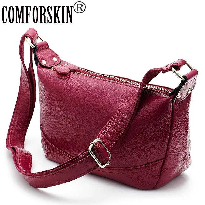 

COMFORSKIN New Arrivals Luxurious Genuine Leather Soft Women's Messenger Bag Brand Fashion Style Large Capacity Handbags 2018