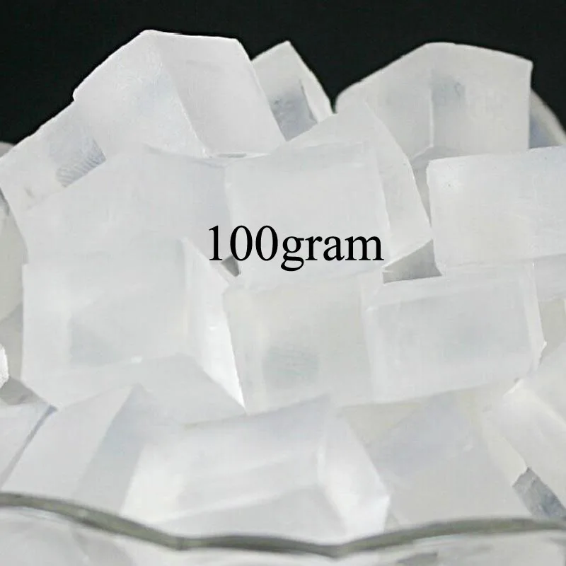 100 gram Прозрачная мыльная основа DIY ручной работы мыло сырье - Цвет: 100 gram