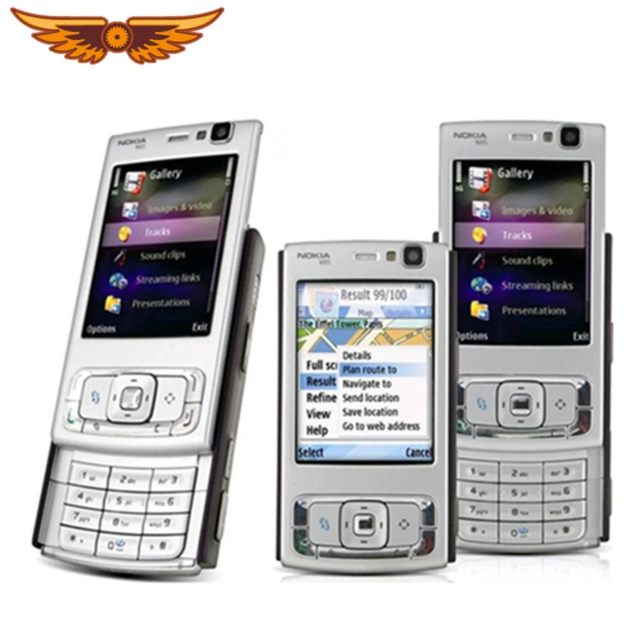 Оригинальный разблокированный телефон Nokia N95 камера 5 Мп экран 2 6 дюйма TFT Wi Fi GPS