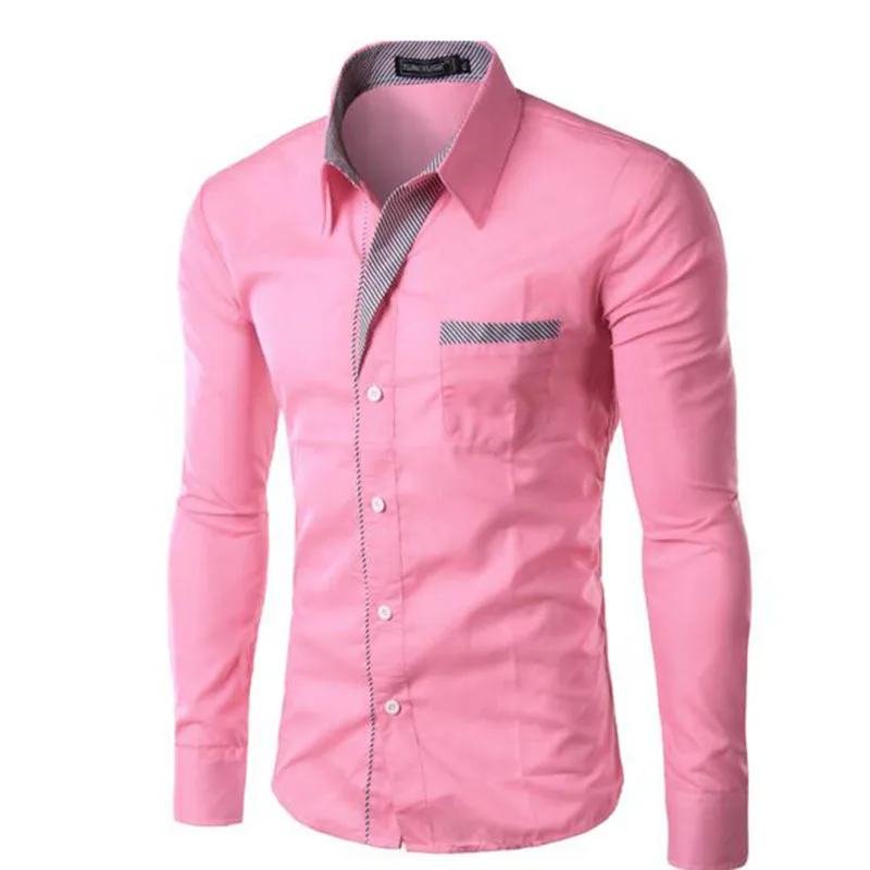 2017 Hot Sale Men Fashion Long Sleeve High Quality Multicolor Shirts,Teenagers Casual Slim Fit Outdoors Shirts Plus Size S-4XL