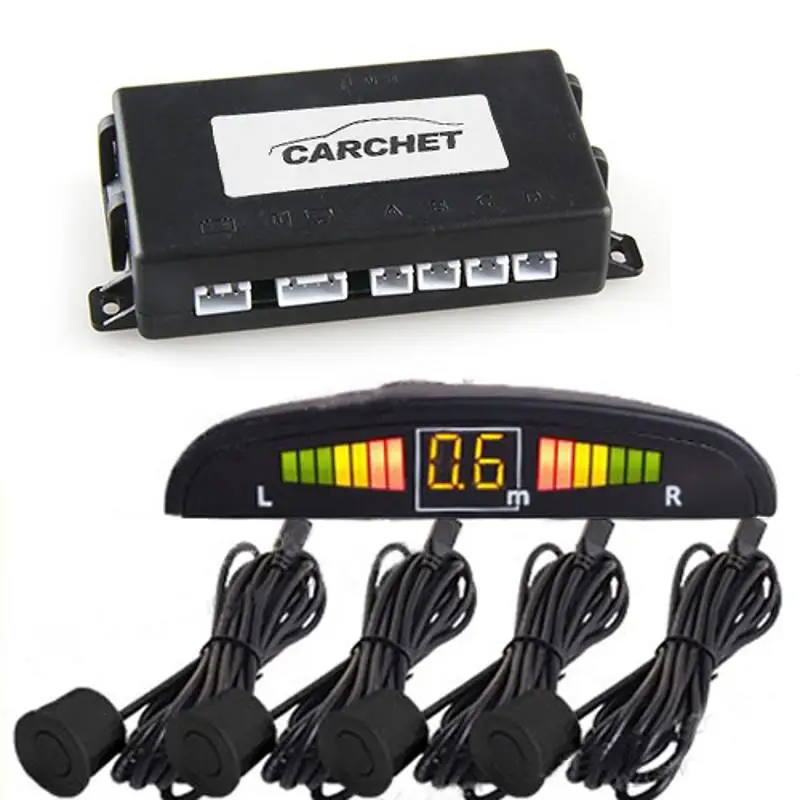 Car LED 4 Sensor Parking Reverse Backup Reversing Radar Radar Detectors Car Electronic