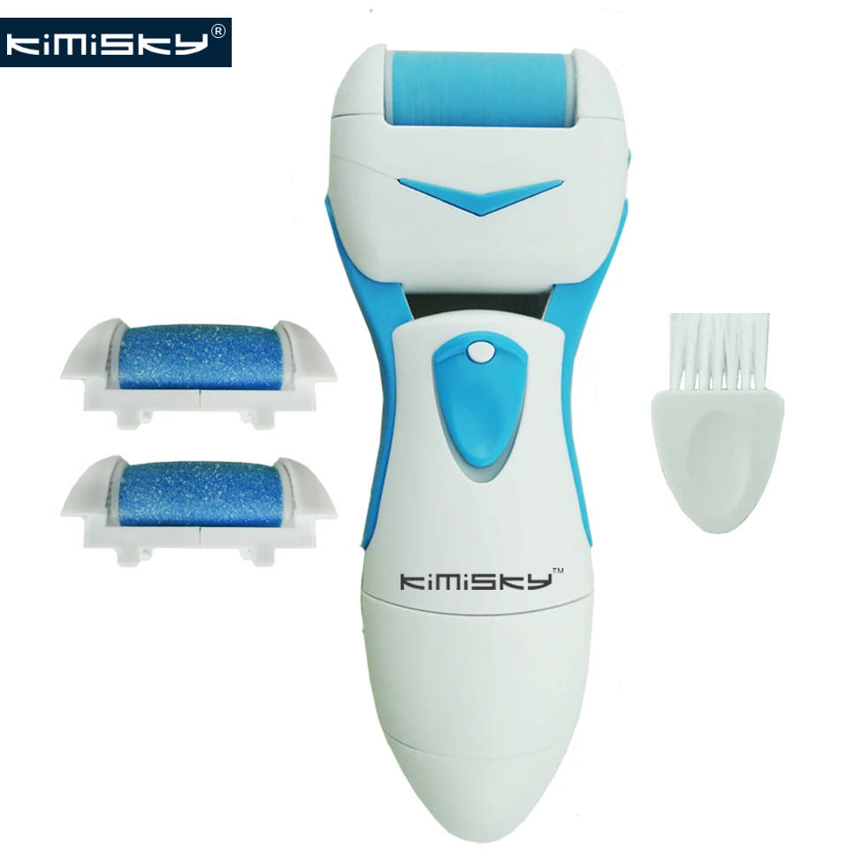 

KIMISKY New Blue strong Electric Foot Care Tool Pedicure Personal Care Foot File Feet Dead Skin 3Ps rollers heads